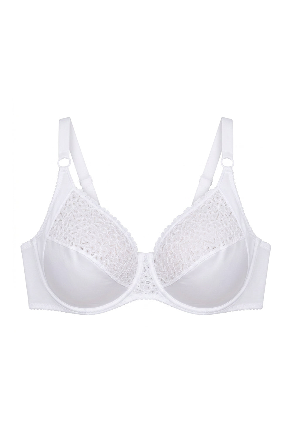 Мягкий бюстгальтер с кружевной вставкой 264 white