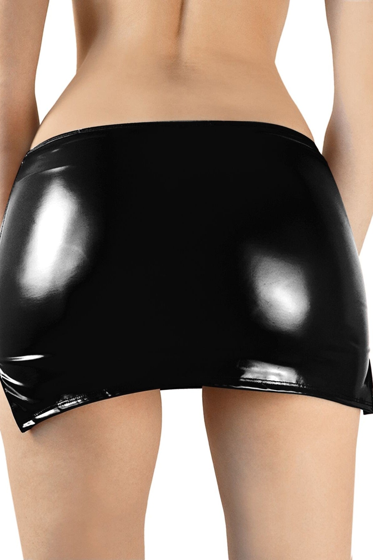 Виниловая юбка Stela black