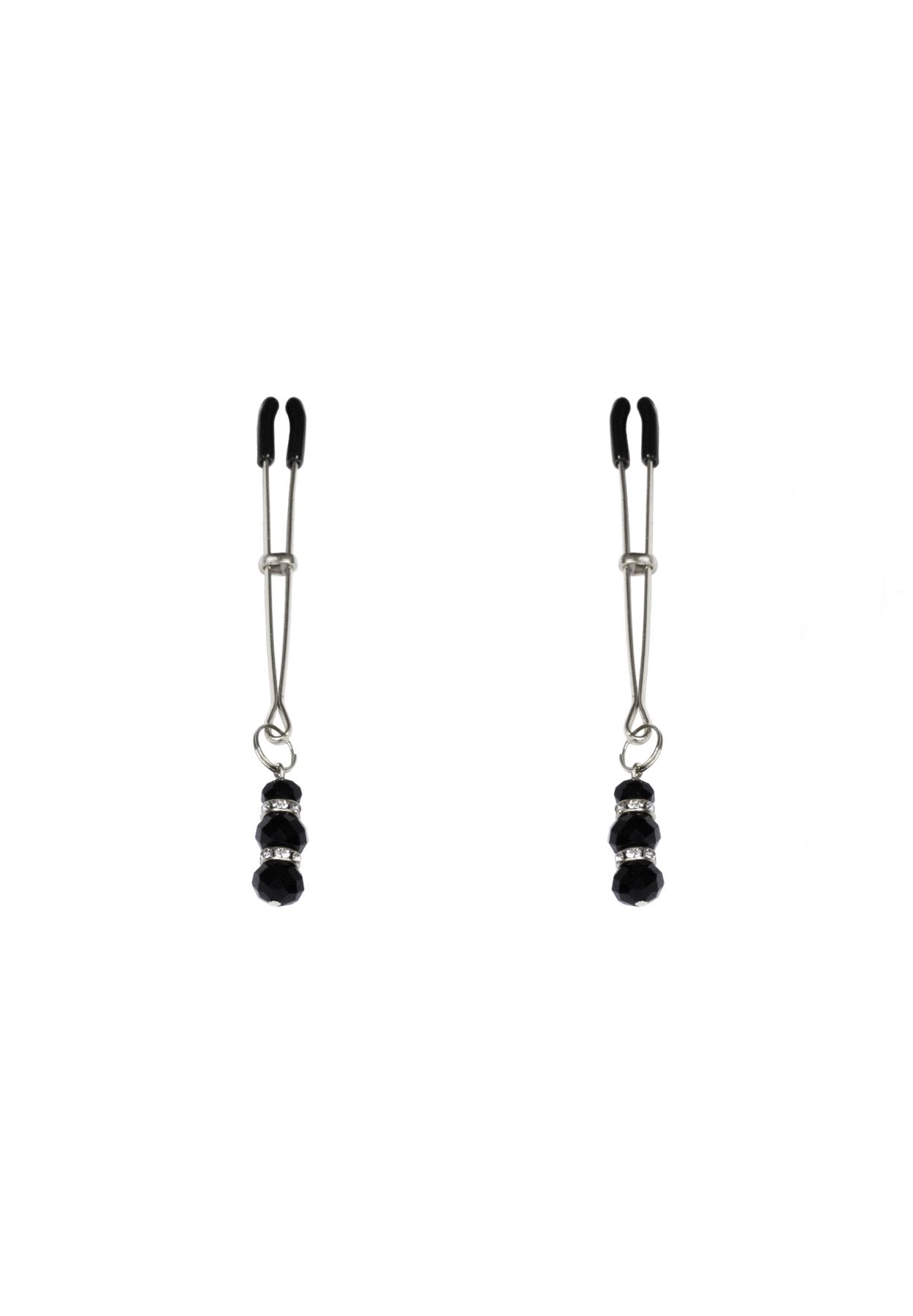 Зажимы для груди Thin nipple clamps silver/black