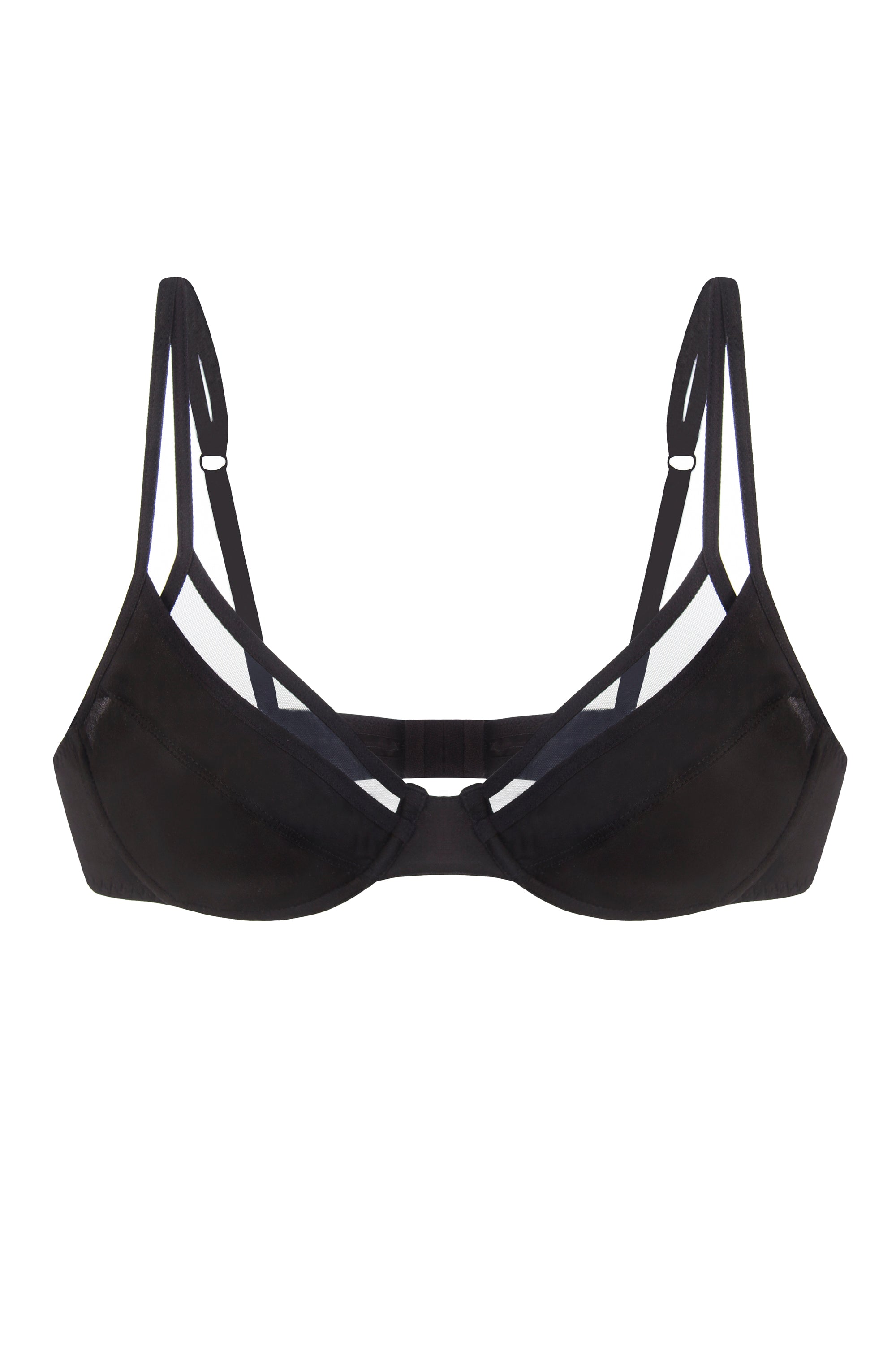 Мягкий бюстгальтер из сетки на косточках 04.1490 black