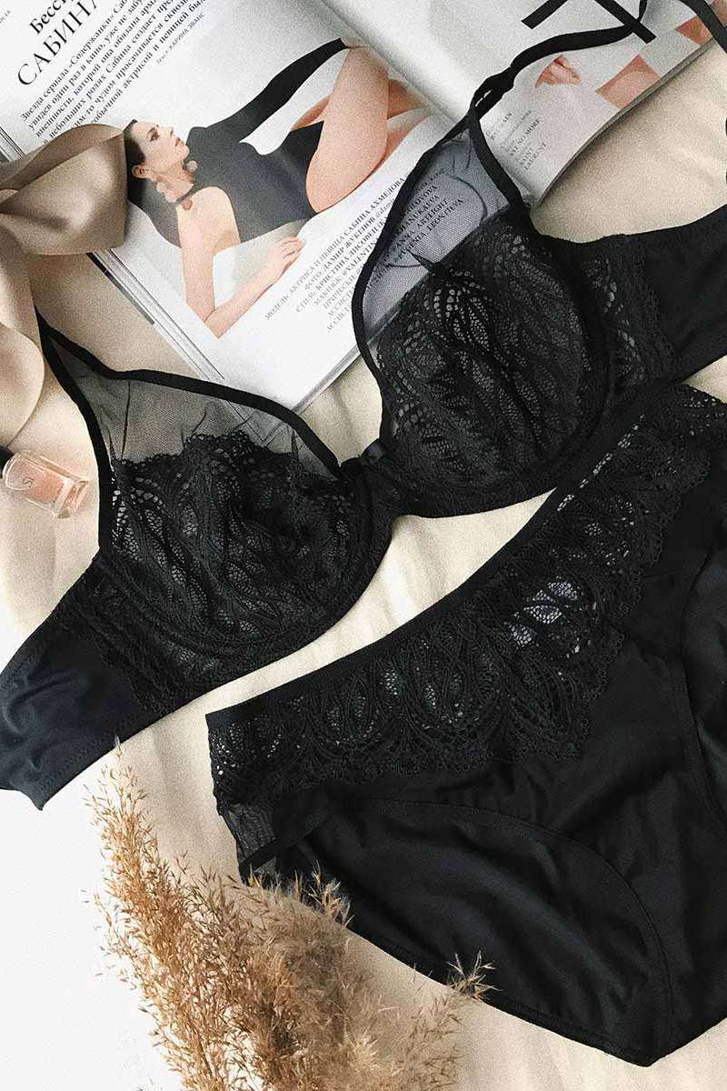 Мягкий бюстгальтер с кружевом 199-795