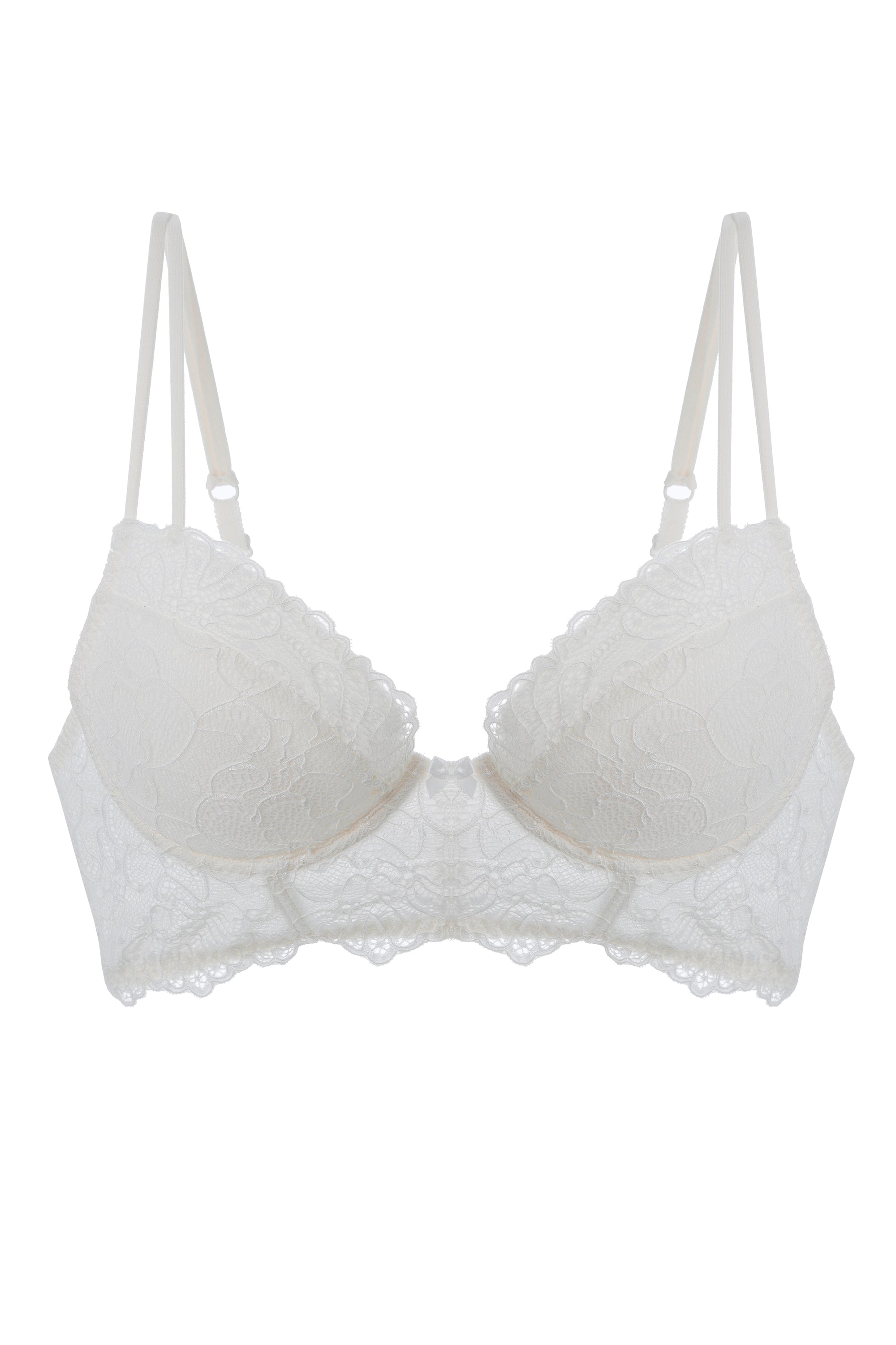 Кружевное бюстье с чашками push-up 04.1021 dusk white