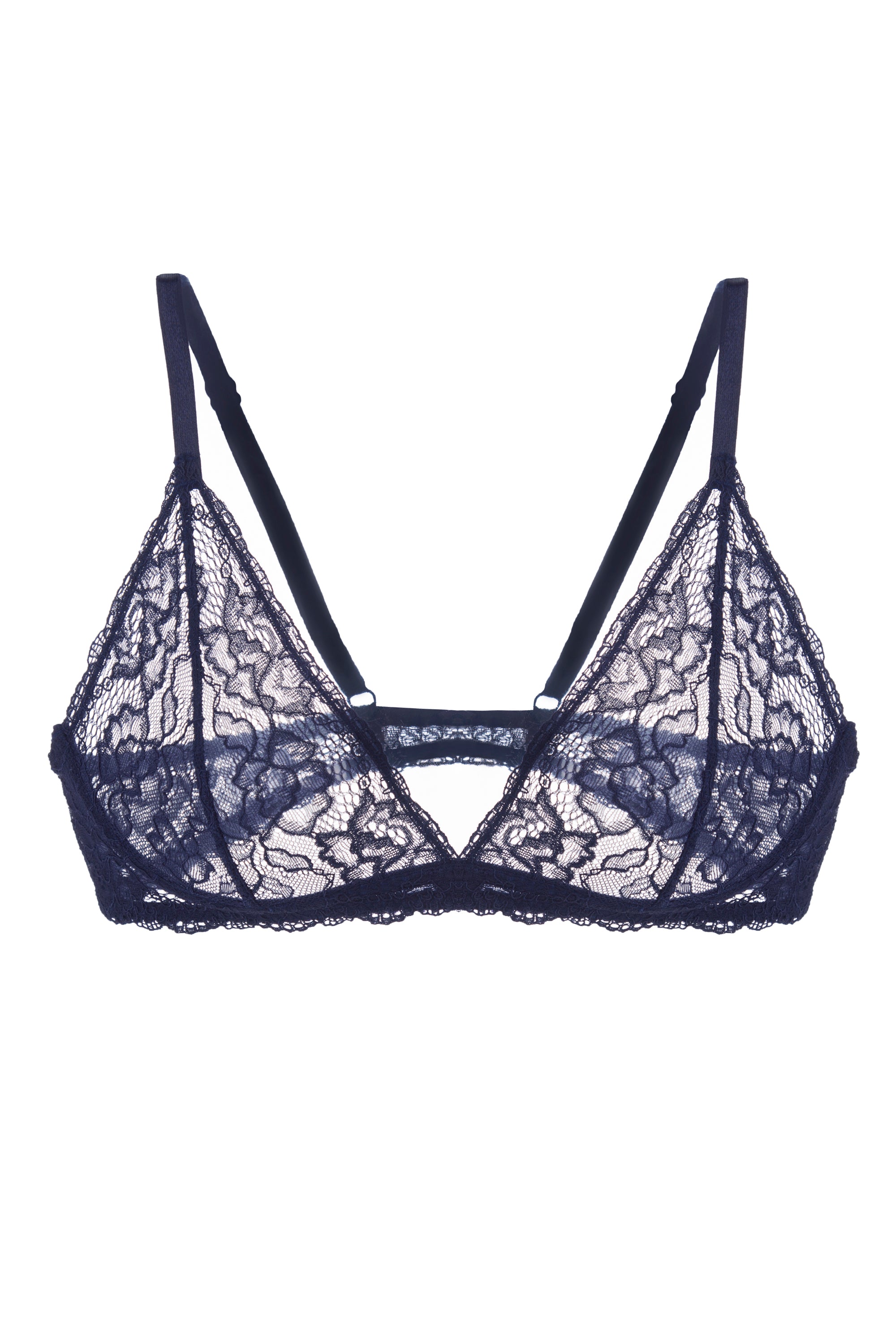 Мягкий кружевной бюстгальтер без косточек 04.1033 night shadow