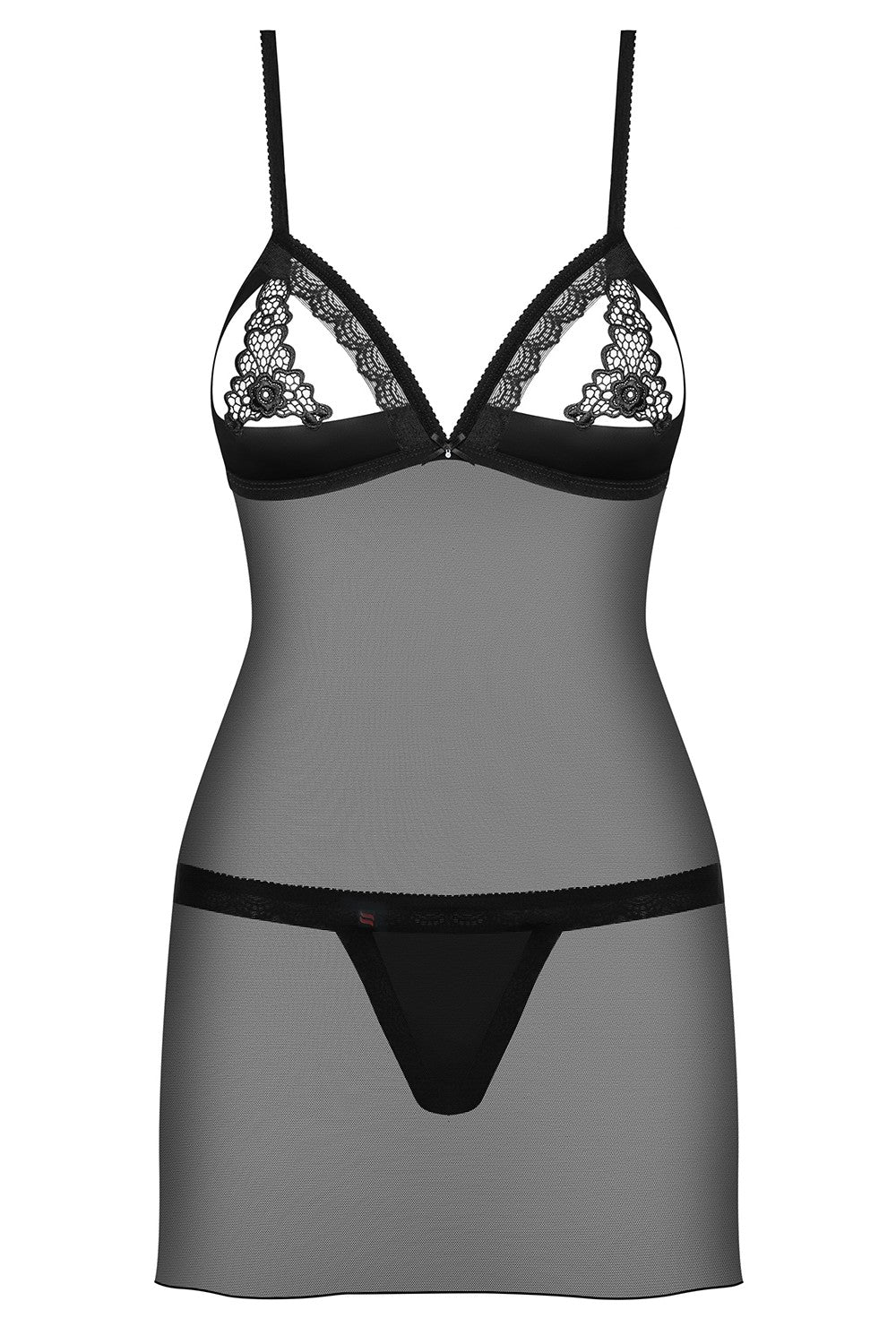 Прозрачная сорочка с вырезами 865-CHE-1