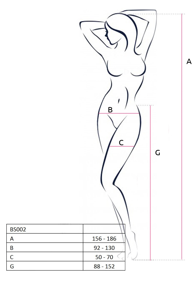 Пояс-чулки с разрезом BS002 black