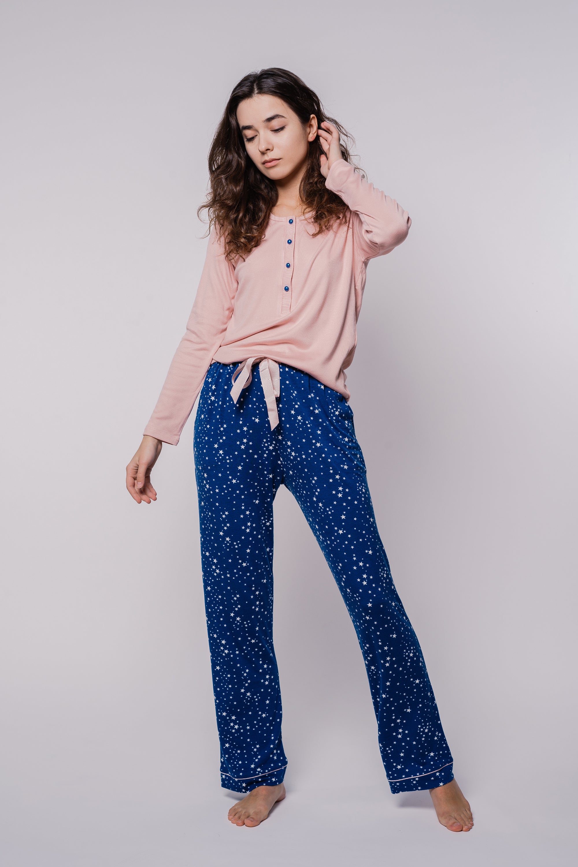 Пижама из вискозы со звездами LP-006 Flavio