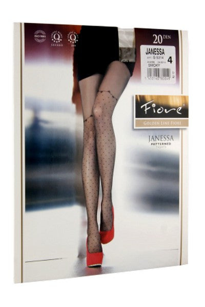 Фантазийные колготки в мелкий горох Janessa (20d)