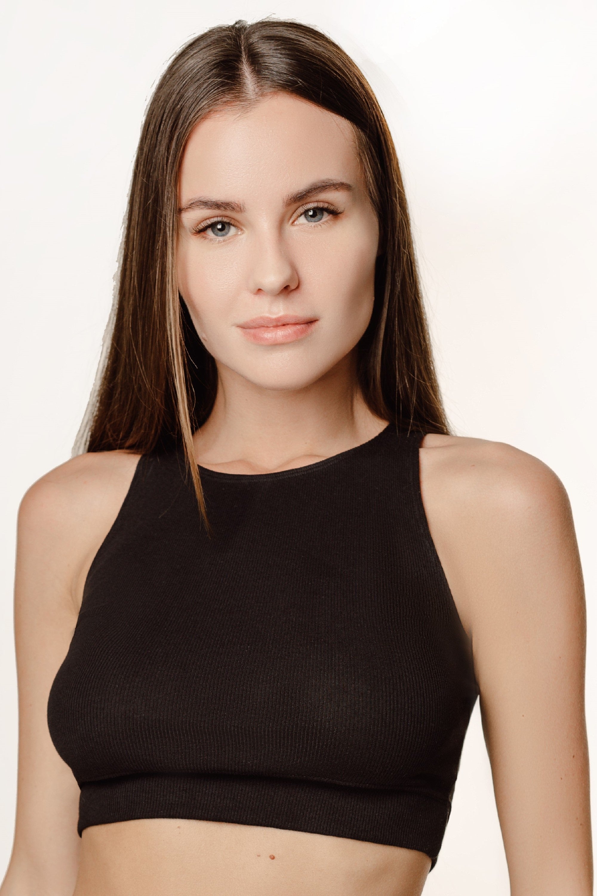 Бра-топ в рубчик L012R Arcelia black