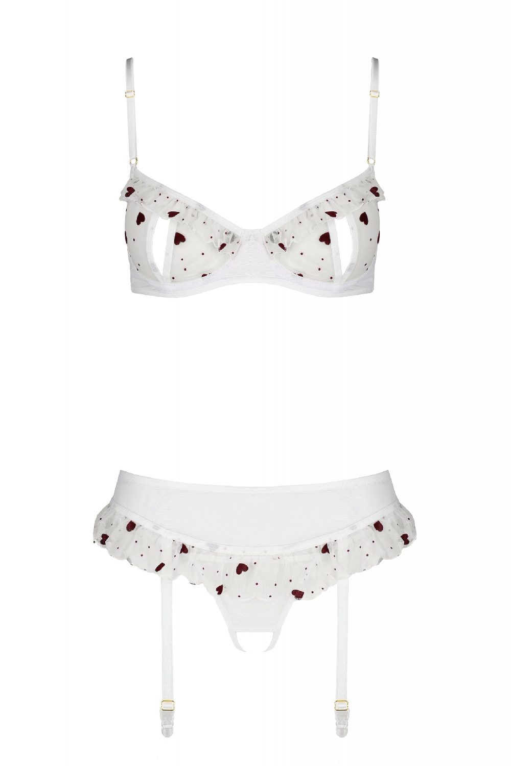 Эротический комплект с поясом Lovelia white