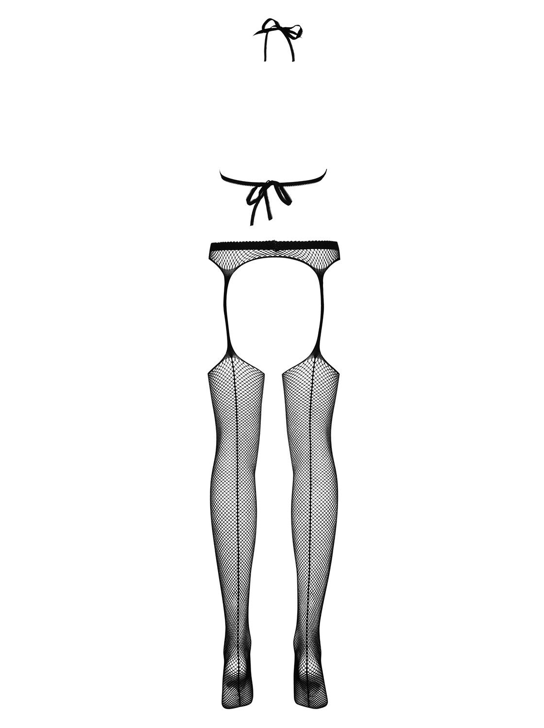 Черный бодистокинг N108