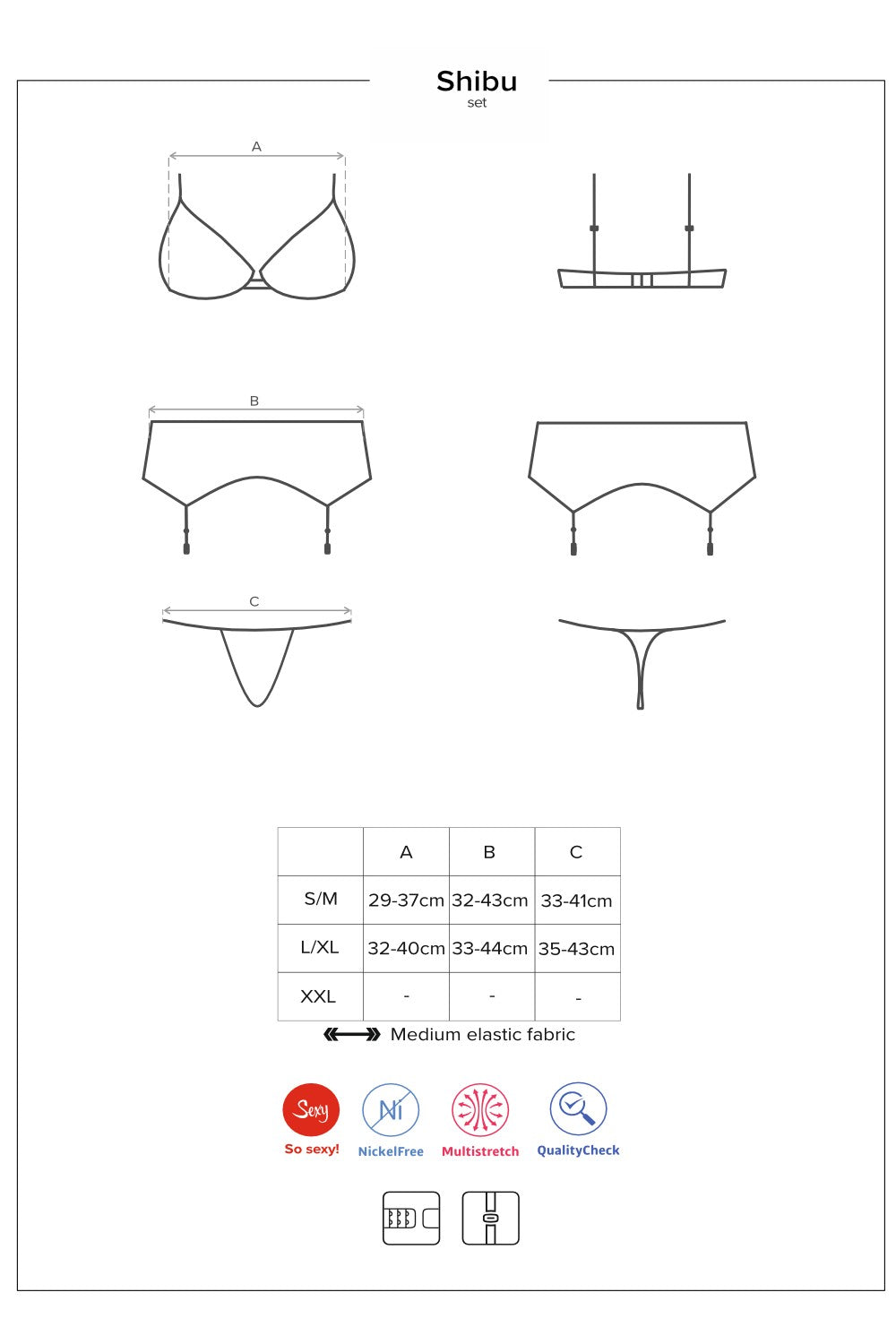 Эротический комплект с поясом Shibu