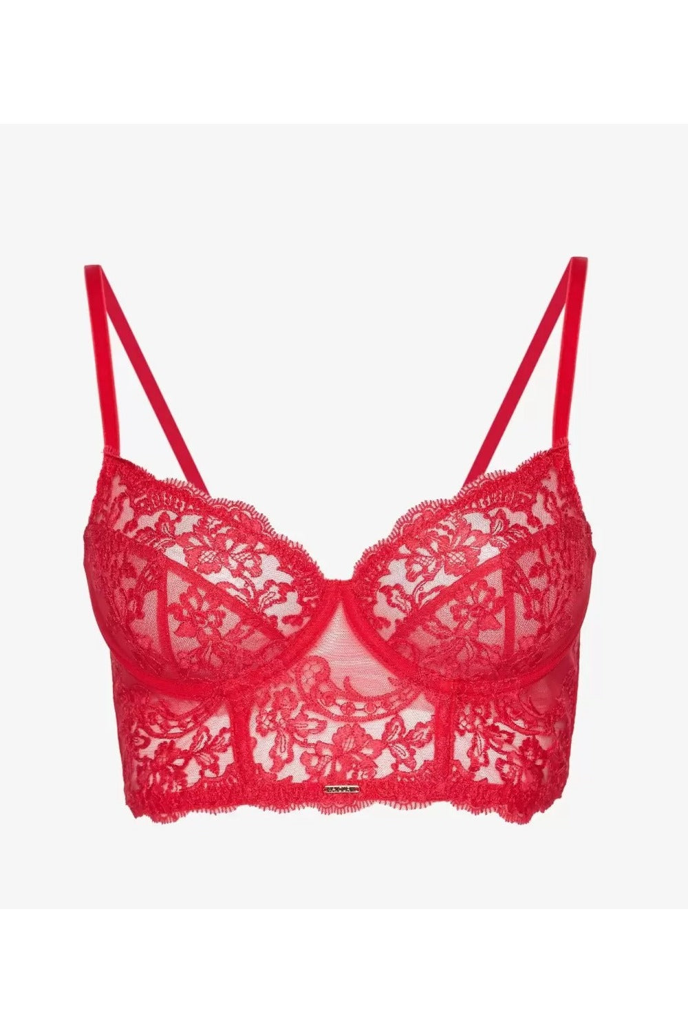 Кружевное бюстье на косточках Джелато Б11 red