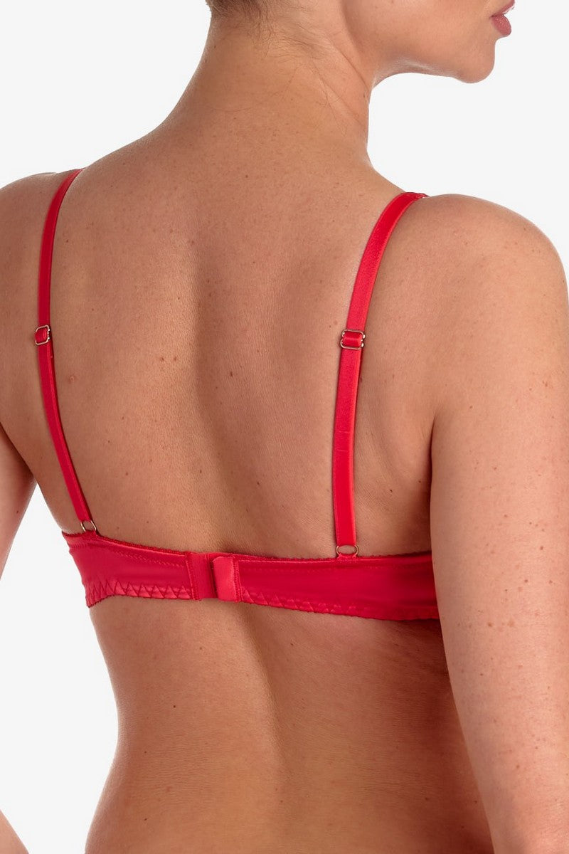 Мягкий бюстгальтер с вышивкой Джелато БМ10 red