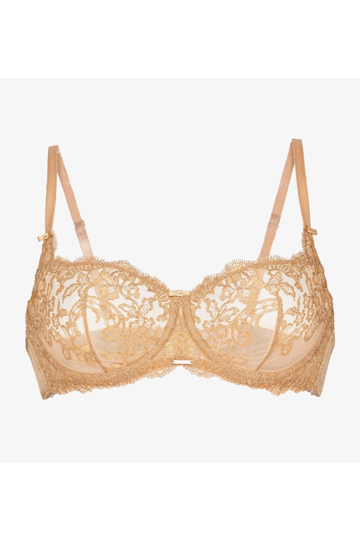 Бюстгальтер с цветочной вышивкой Калиссон БМ7 gold