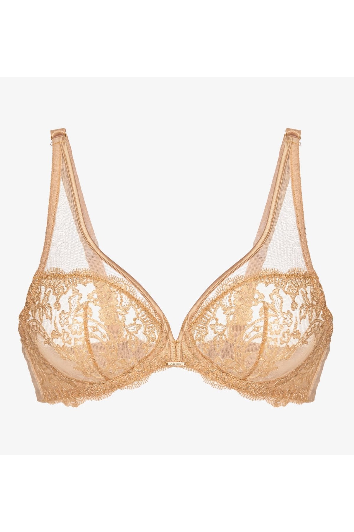 Мягкий бюстгальтер с вышивкой Калиссон БМ10 gold