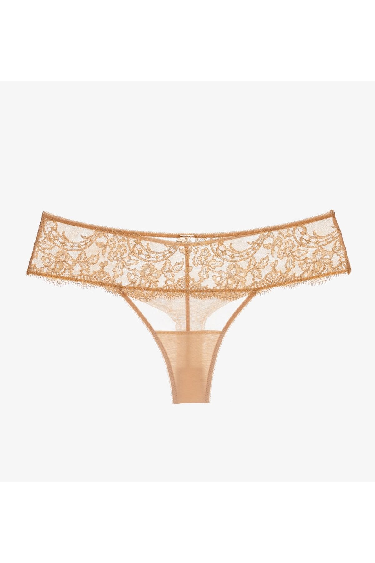 Трусики бразилиана из микросетки Калиссон С170 gold