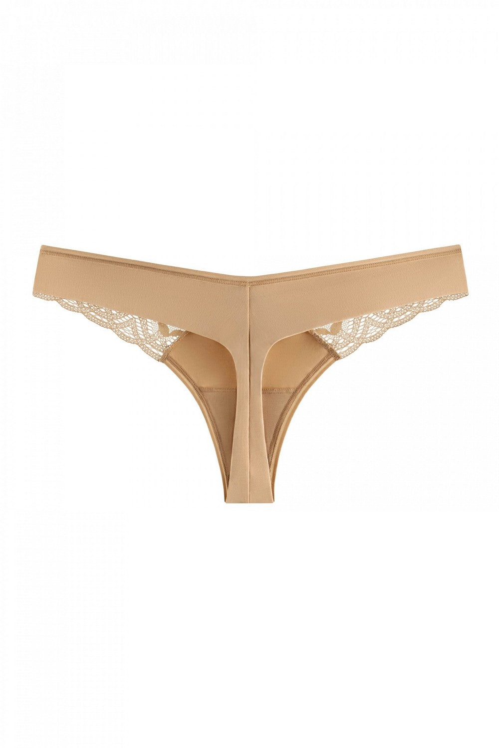 Трусики стринг с кружевом 2004-12 beige