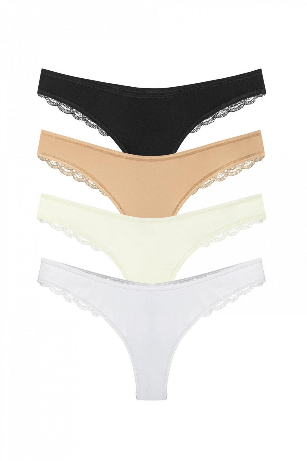 Хлопковые трусики стринг 2004-15 (4 шт.) 01/02/03/04