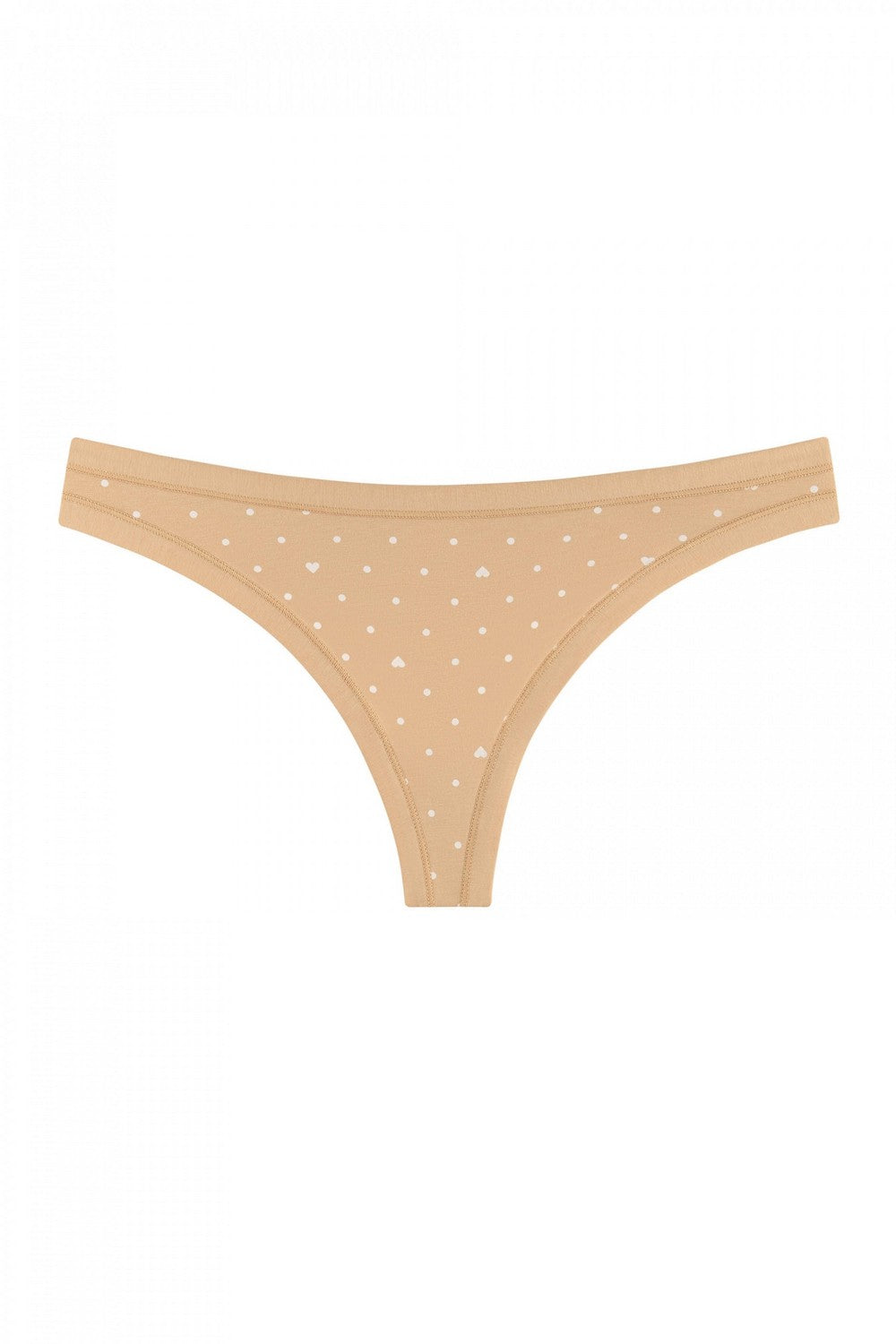 Трусики стринг с принтом 2202-12/275 beige