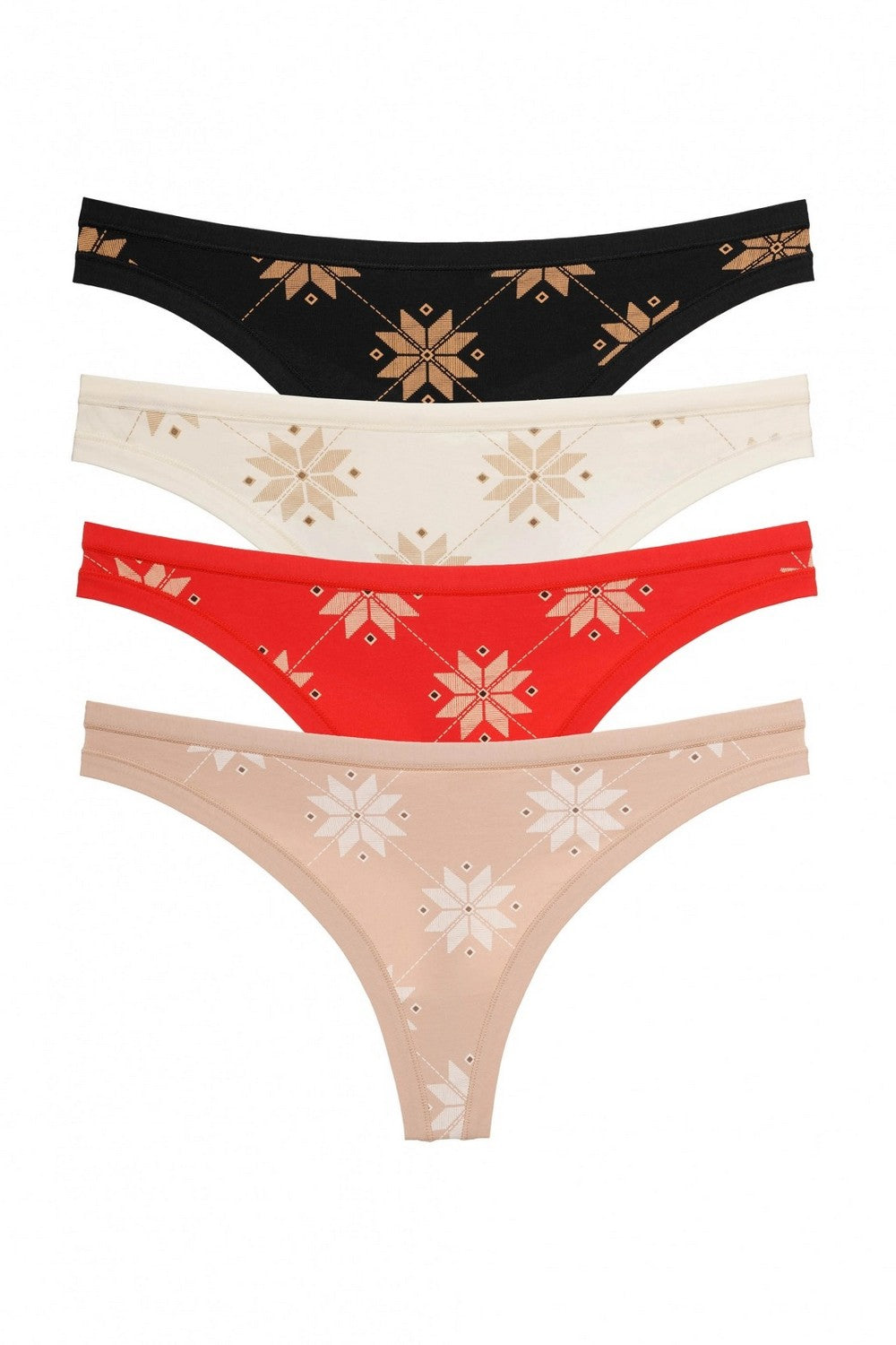 Трусики стринг из хлопка 2202-12 (4 шт.) 227/228/229/230