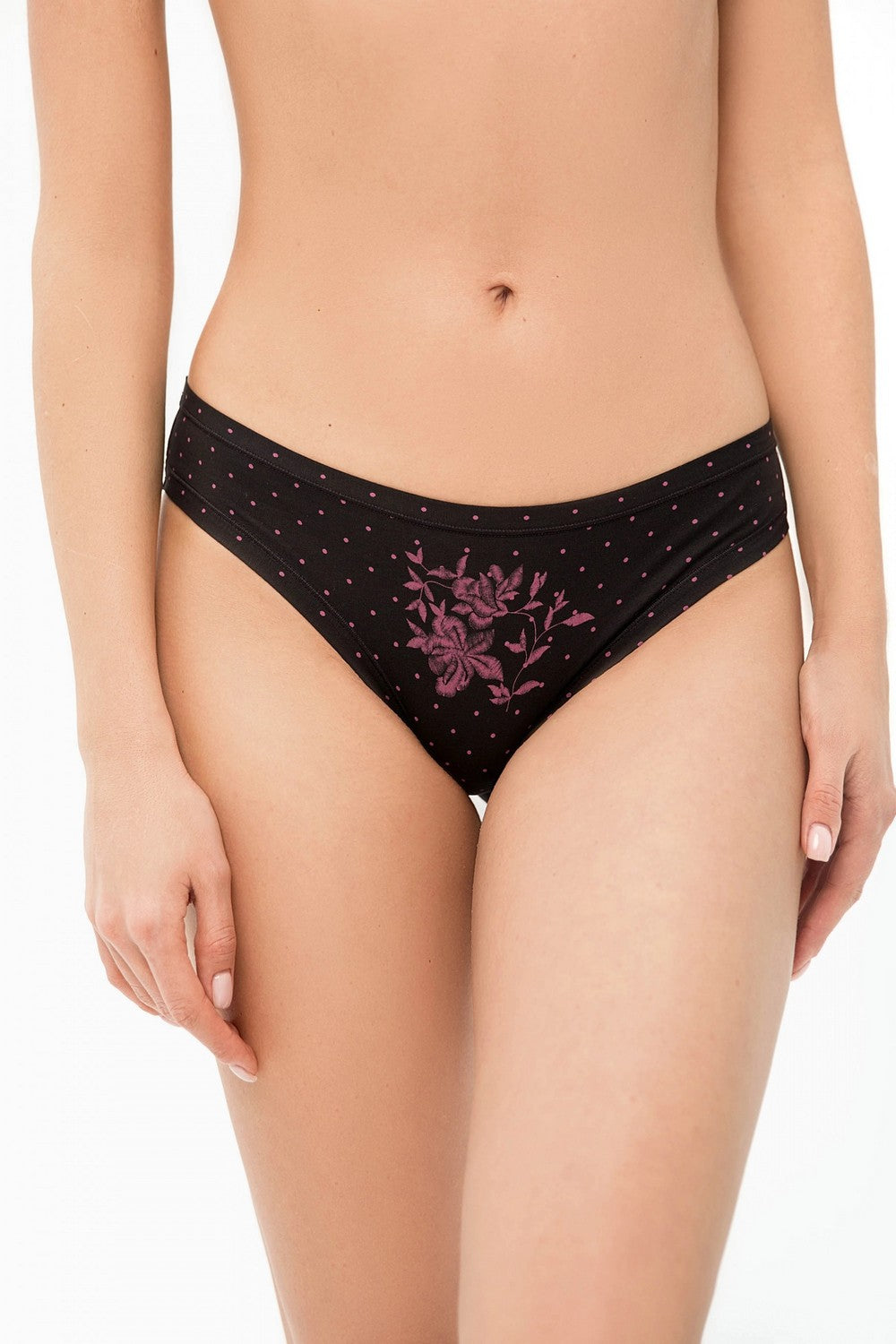 Трусики слип с принтом 2202-30/503 black