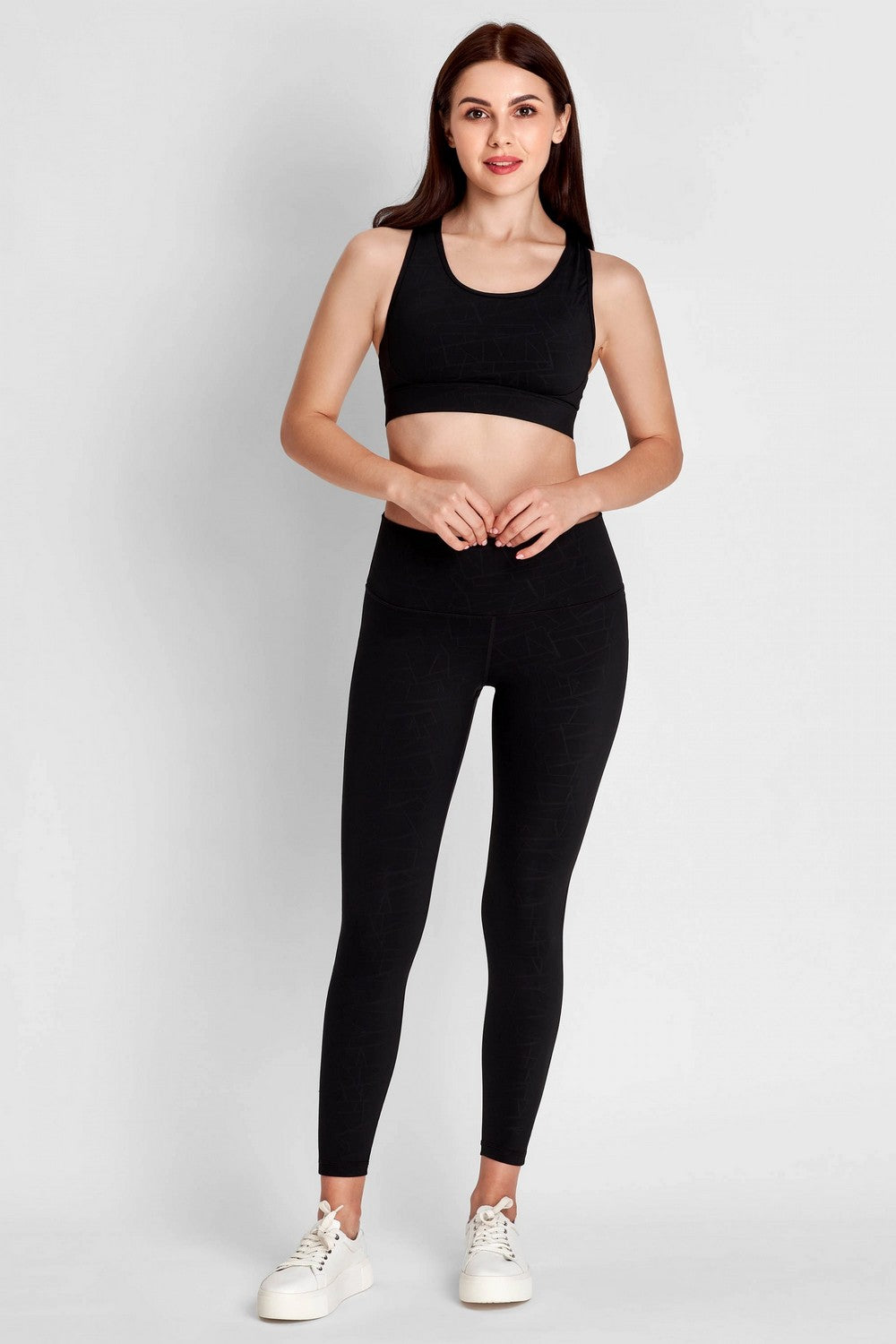 Спортивный костюм с принтом 6000-6243/6000-6023 black