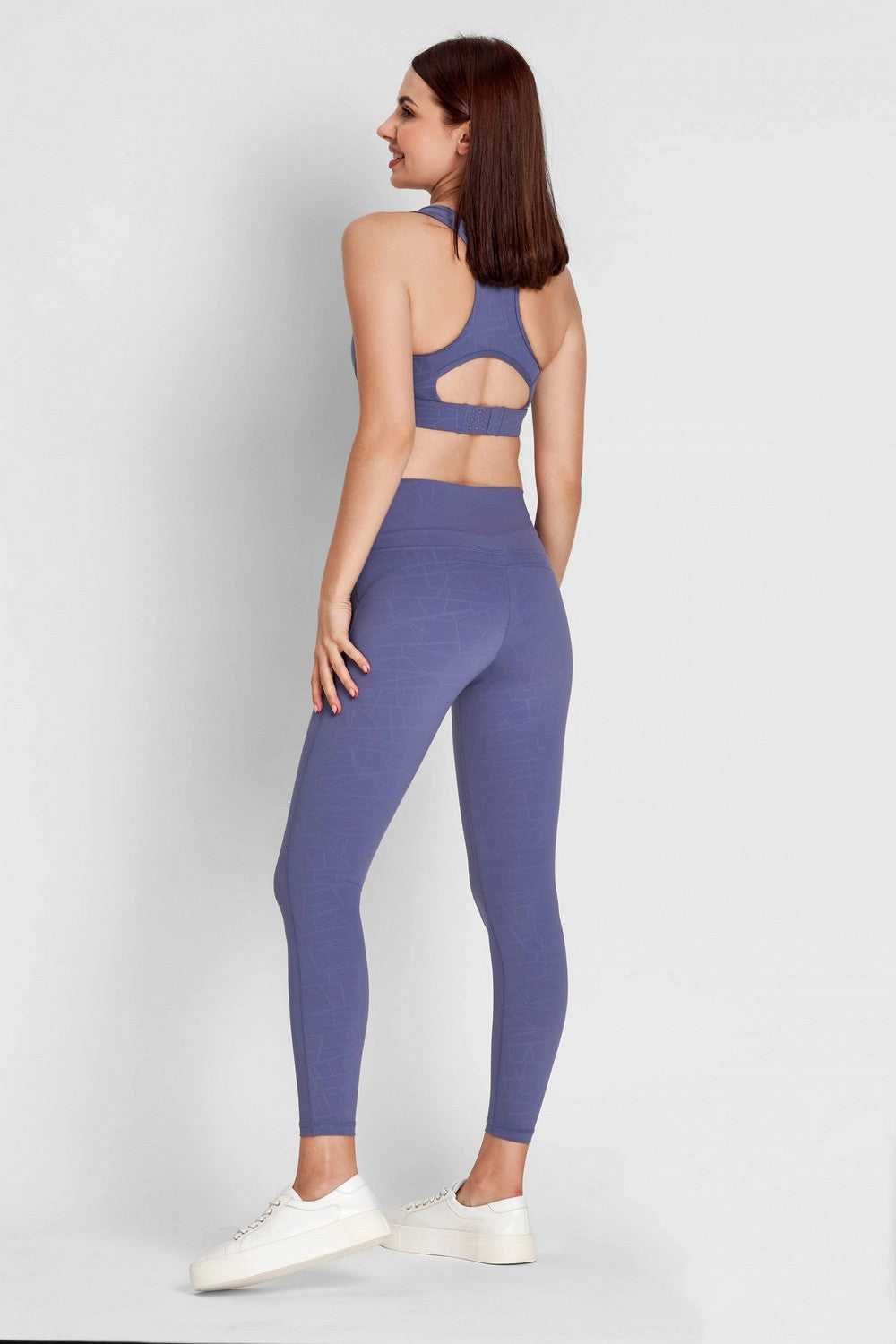 Спортивный костюм с принтом 6000-6243/6000-6023 gray blue