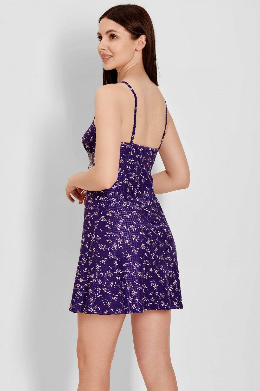 Сорочка из фактурного жаккарда 6007 violet