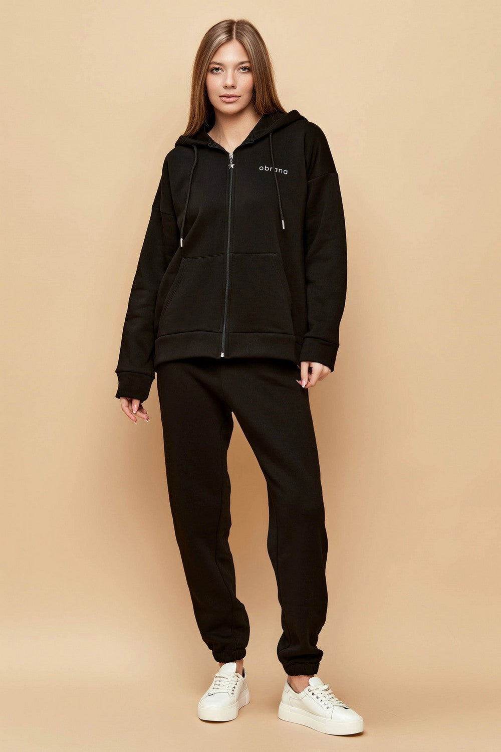 Спортивный костюм на молнии 604-6205-2 black