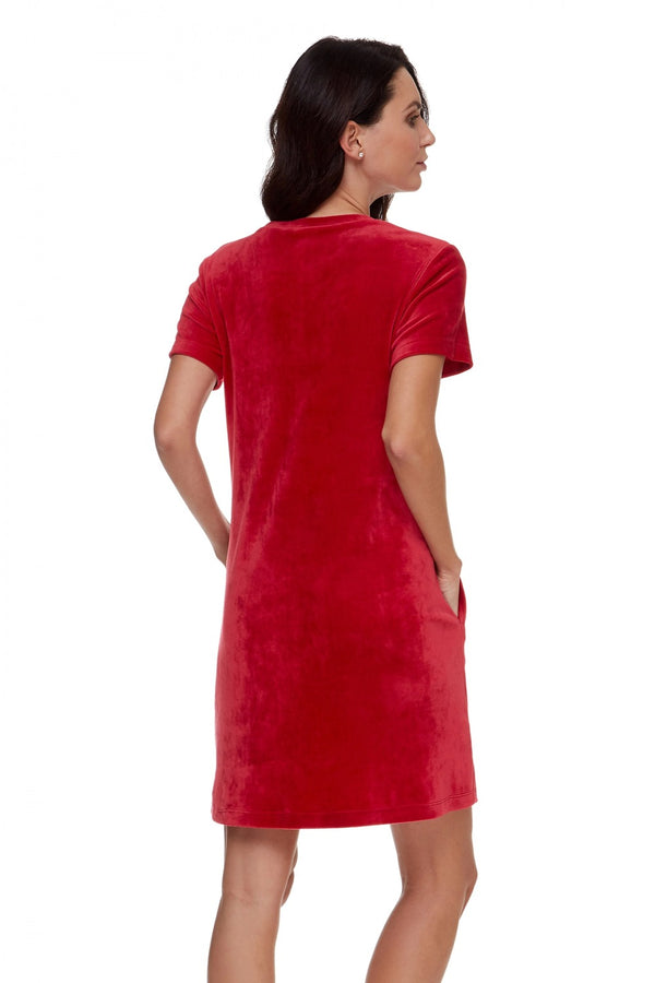 Платье с короткими рукавами 6069 crimson