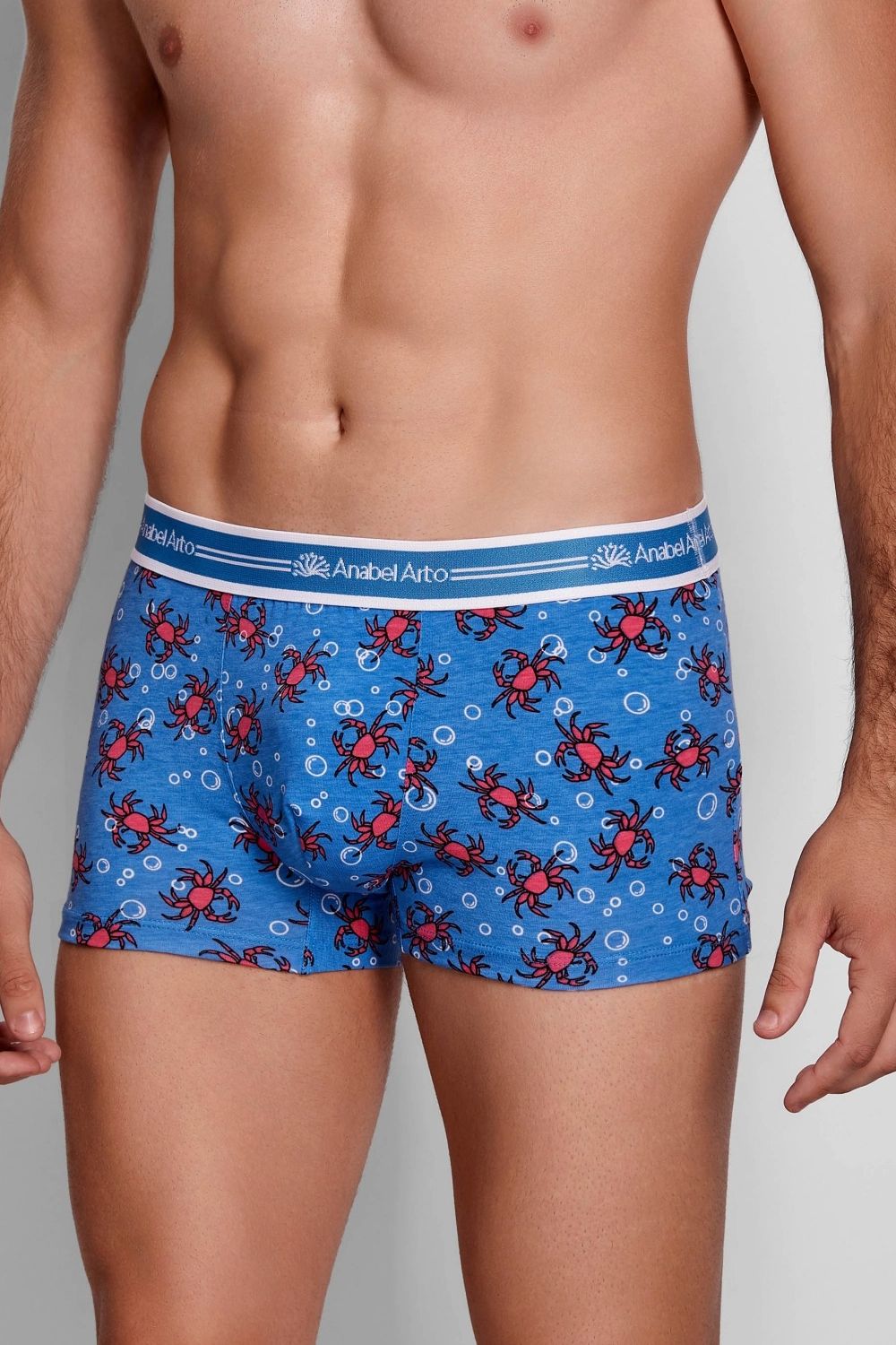 Трусы-шорты мужские 6127-1 AA 210 blue pink