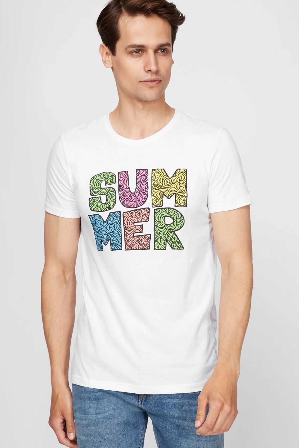 Мужская футболка 6161-2A AA 02 white