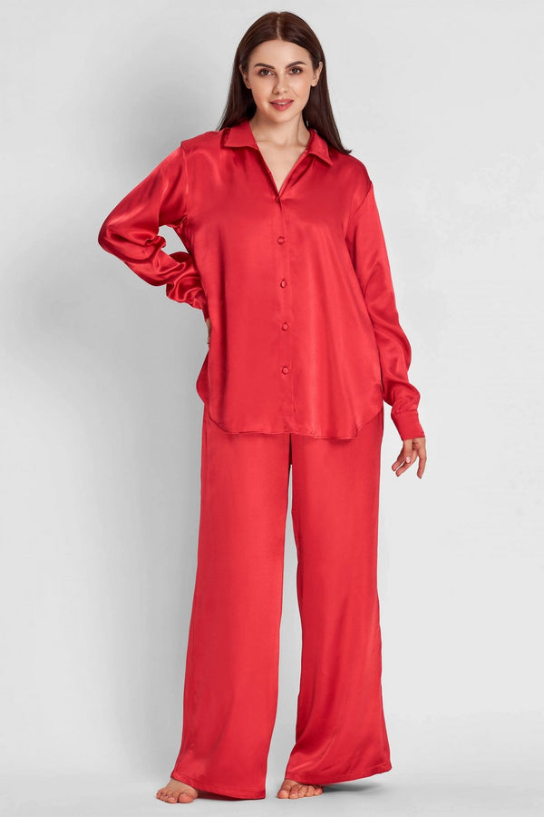 Пижама из сатиновой вискозы 6211-9 raspberry