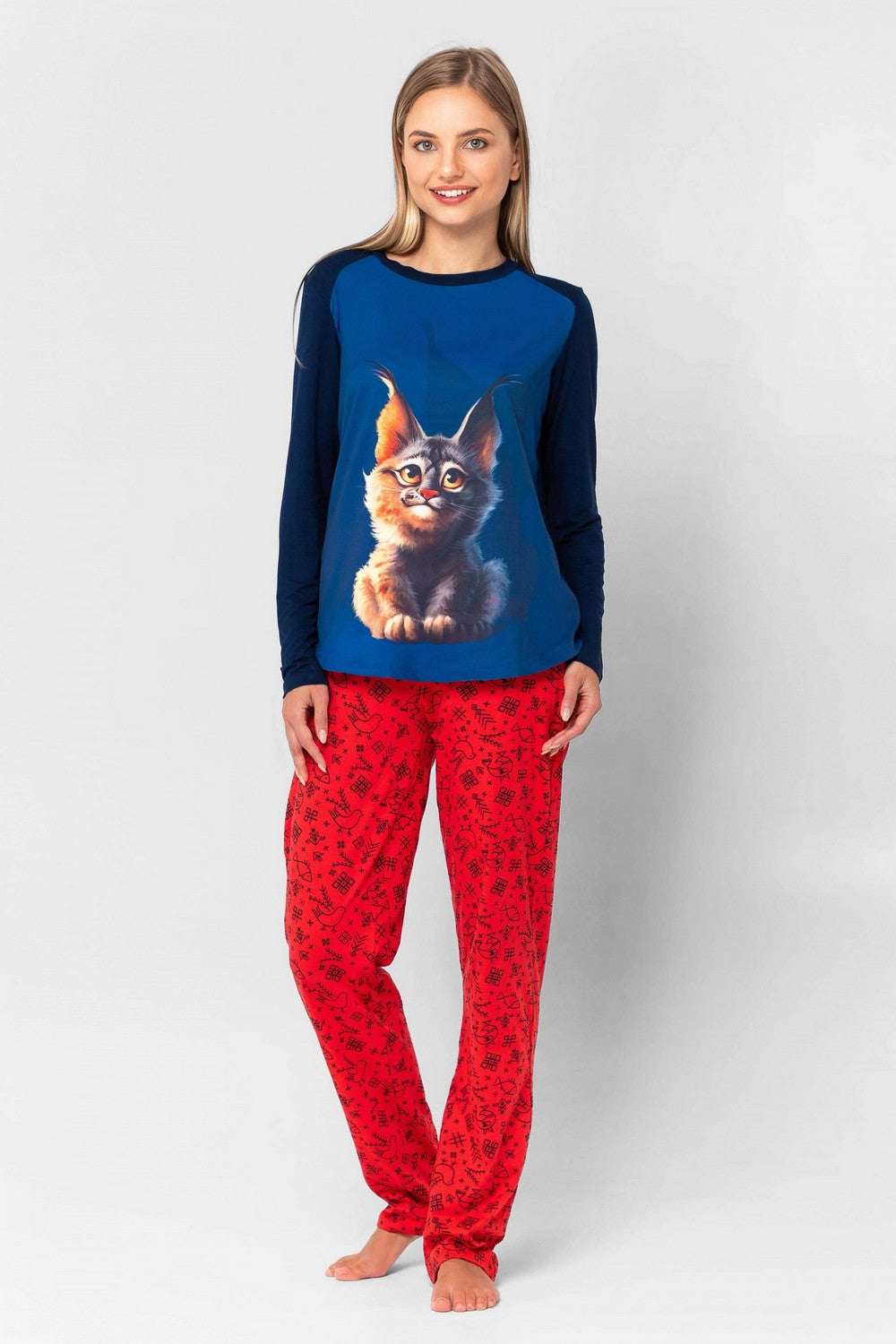 Трикотажная пижама с принтом 6217-8MV 07/245 Мавка