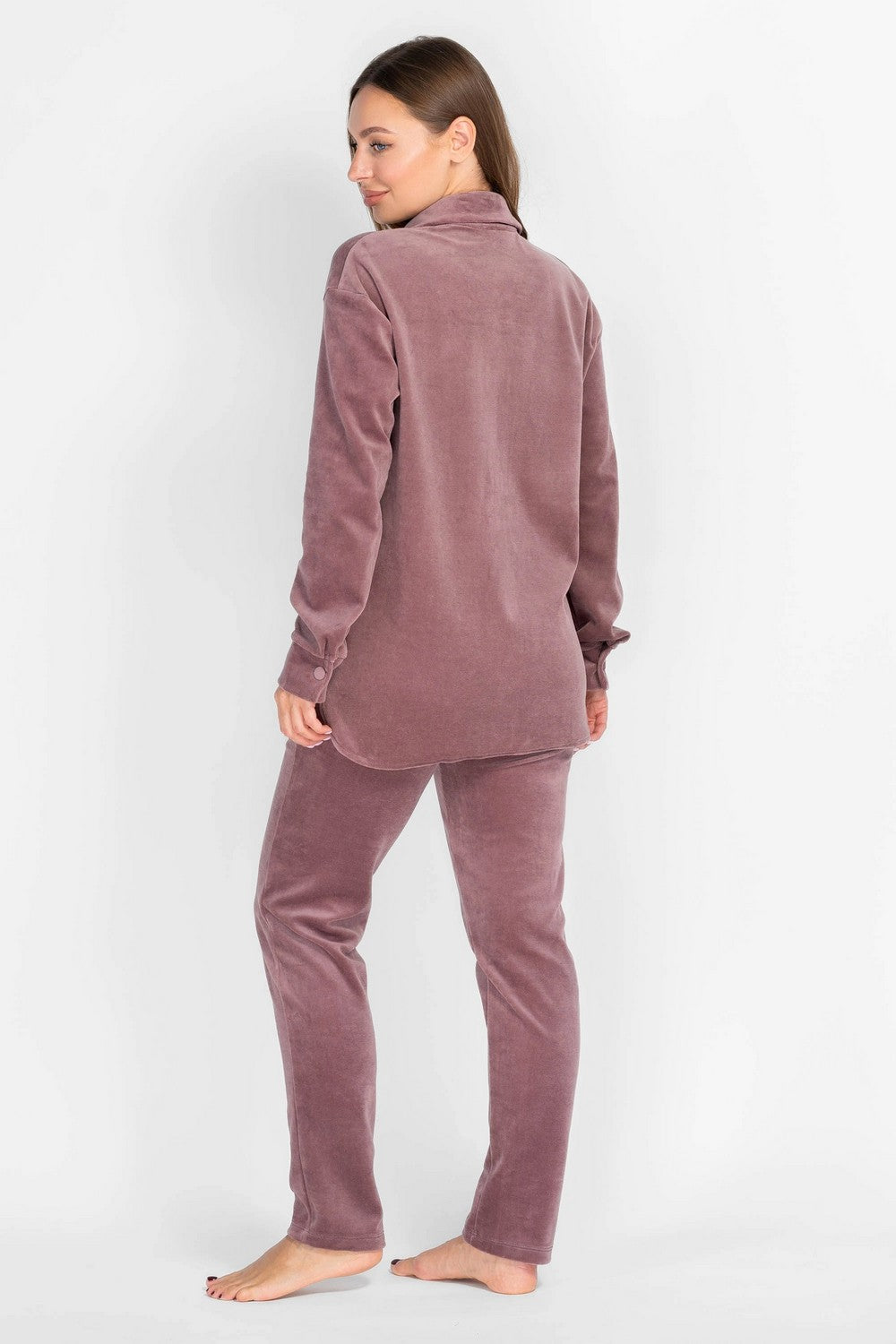 Комплект из хлопкового велюра 6218-7 coffee