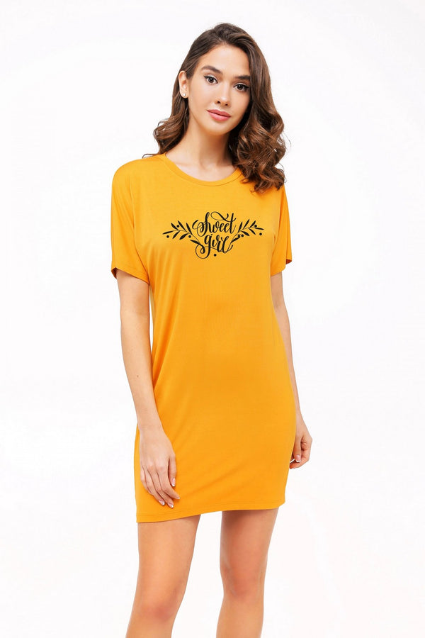 Ночная сорочка из модала 6236 mustard
