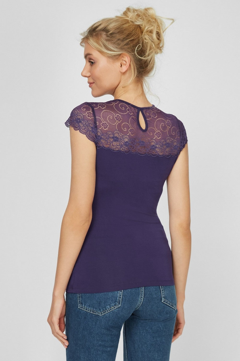 Блуза из модала 6244 7027 grey purple