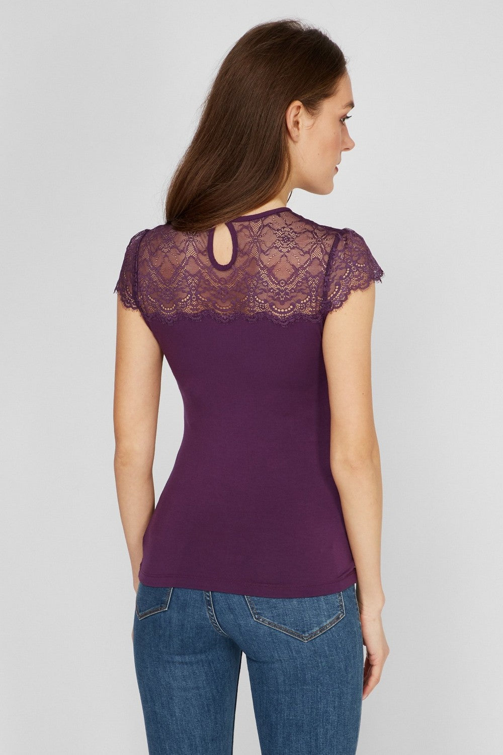 Блуза из модала 6244 8122 grey purple