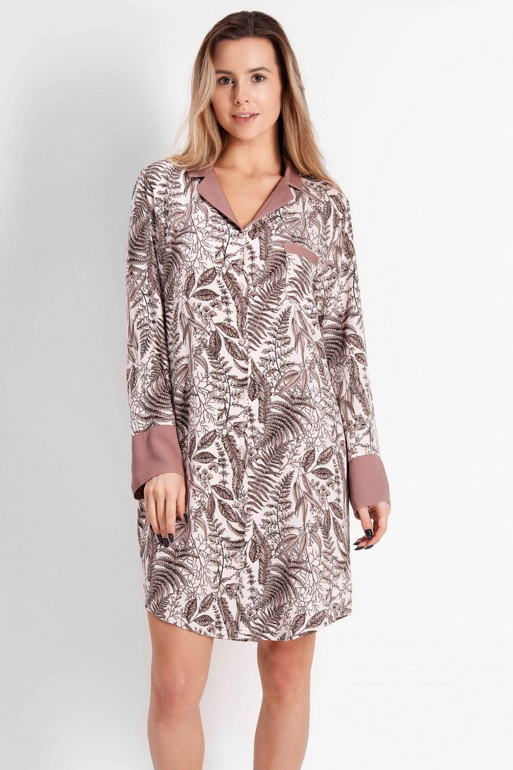 Ночная сорочка с принтом 6780 51/512 coffee