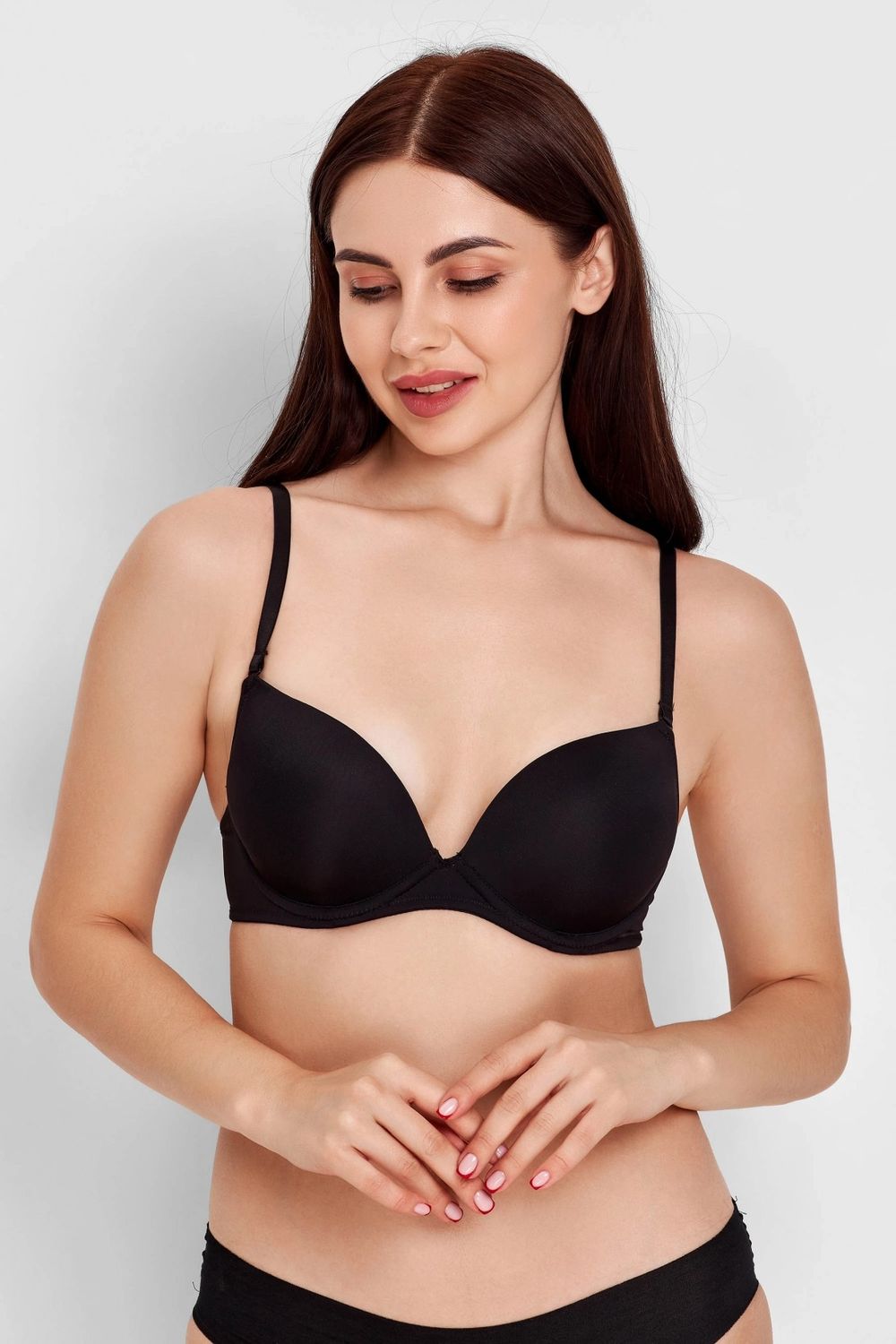 Бюстгальтер балконет со съемными бретелями 7000-000 black