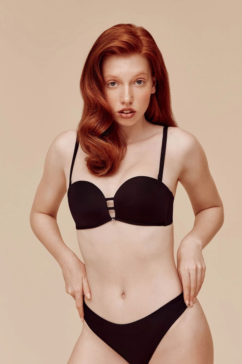 Бюстгальтер балконет со съемными бретелями 7005-005 black