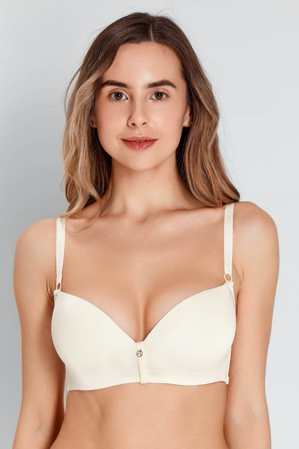 Бюстгальтер с вкладышами push-up 7005-008 champagne