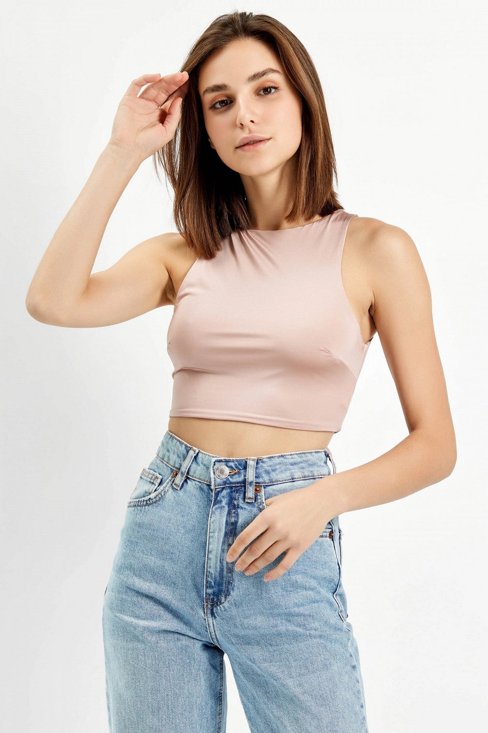 Укороченный топ из микрофибры 7005-049 mystical rose