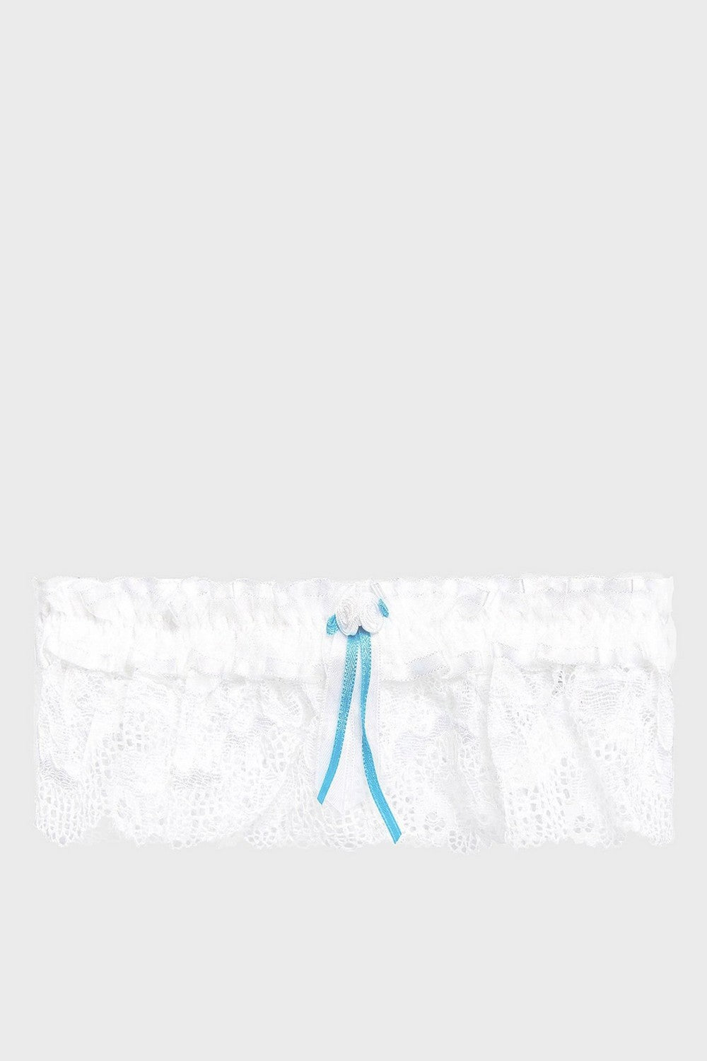 Кружевная подвязка на ногу 7014-60 white