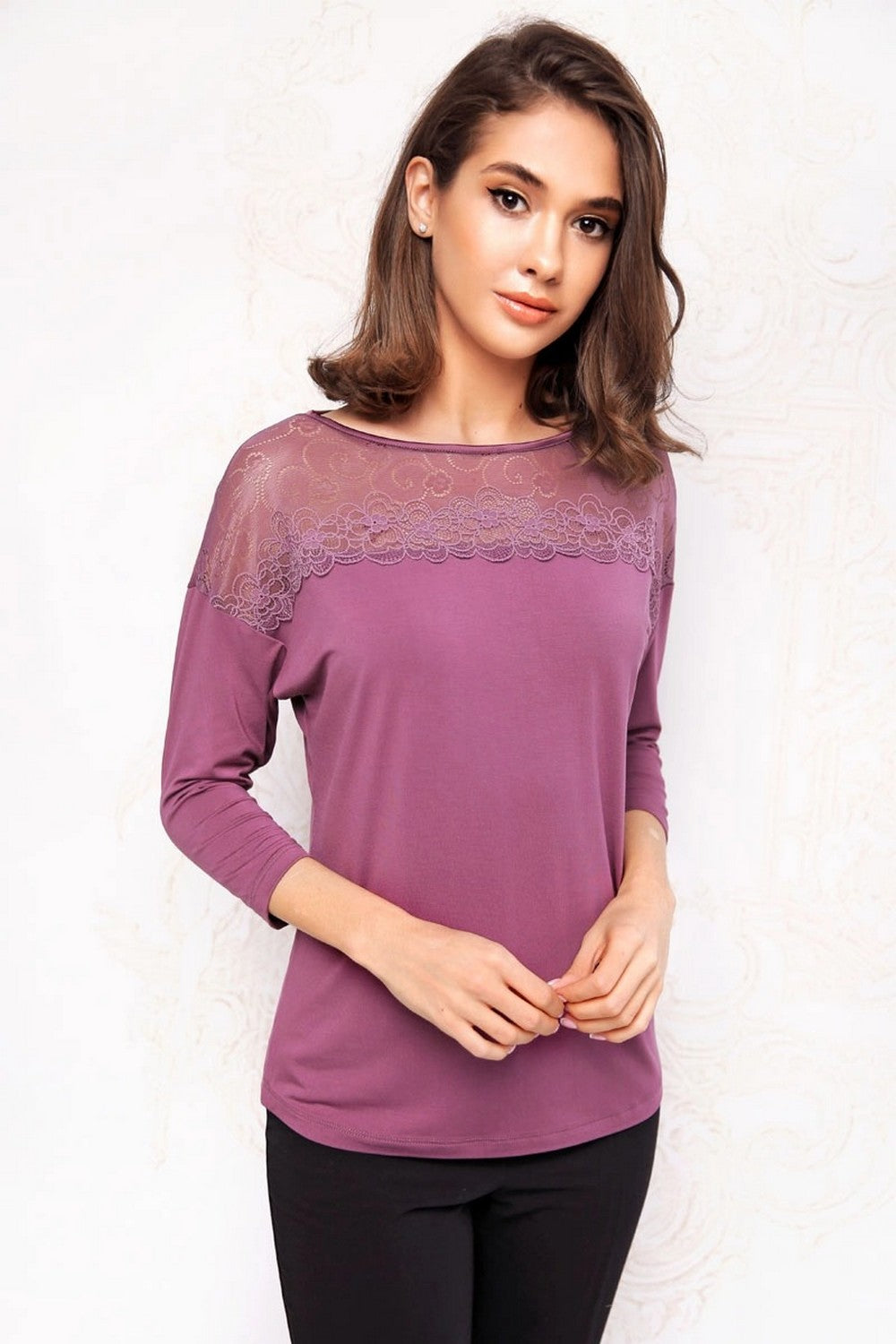 Джемпер из модала 7027-6278-2 gray/lilac
