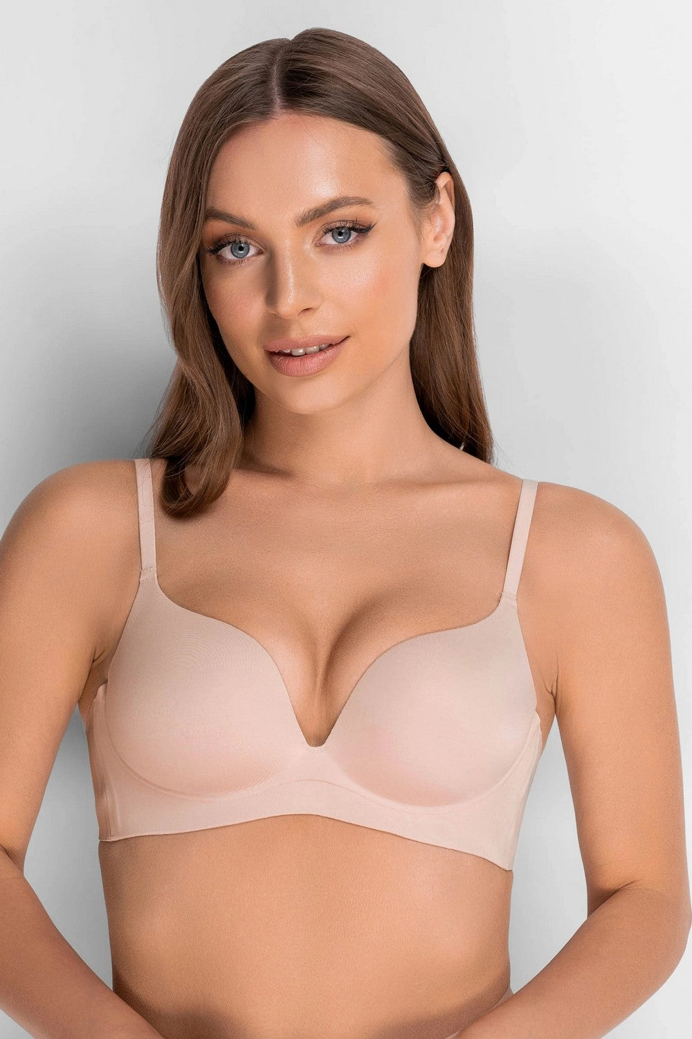 Бесшовный бюстгальтер из микрофибры 7030-032 beige