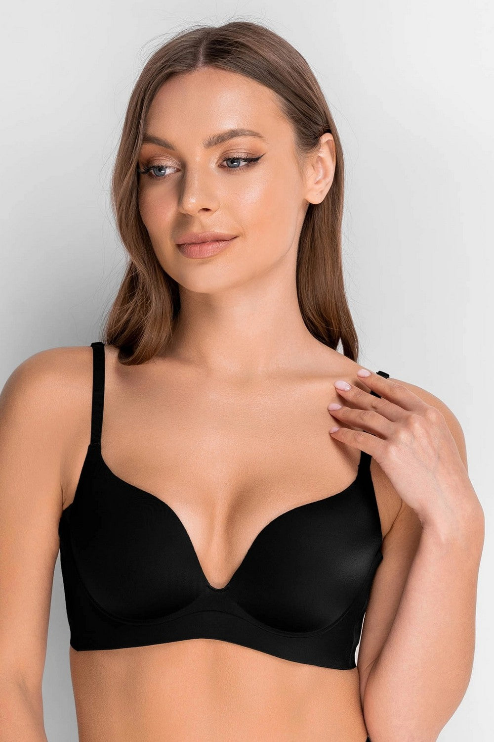 Бесшовный бюстгальтер из микрофибры 7030-032 black