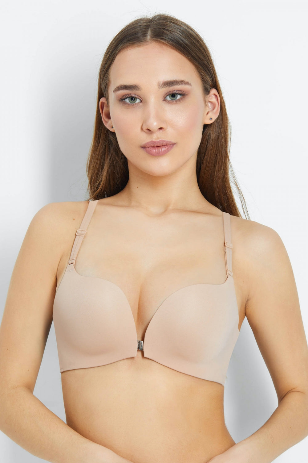 Бесшовный бюстгальтер из микрофибры 7035-035 beige