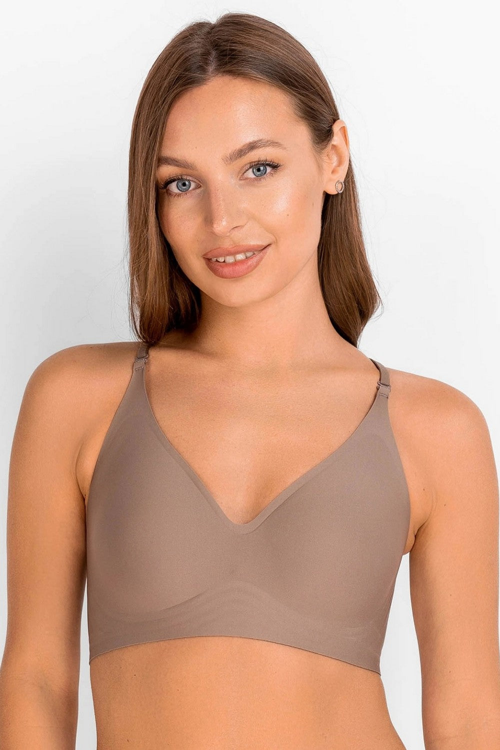 Бра-топ с открытой спинкой 7070-074 coffee