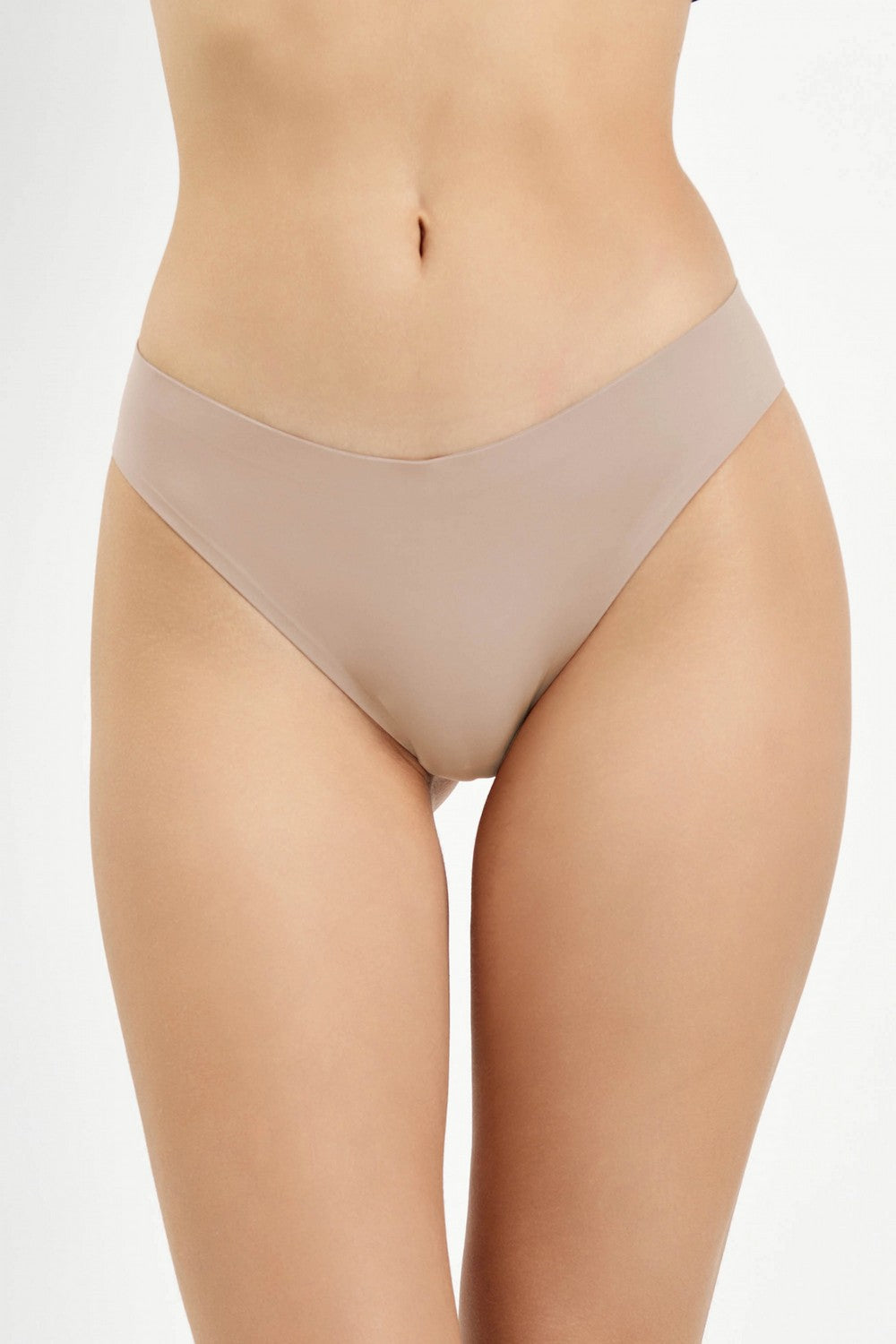 Трусики бразилиана из микрофибры 7074-23 beige